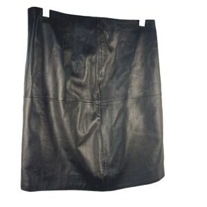 Isaac Mizrahi for Target Black Genuine Leather Skirt Size 6 Career